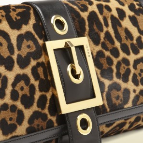 2013 Gucci lady buckle jaguar print clutch