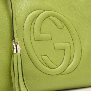 2013 Gucci soho apple green leather shoulder bag