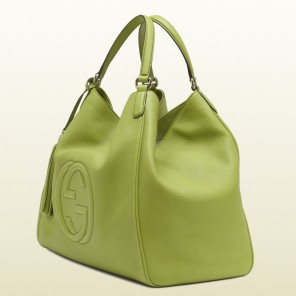 2013 Gucci soho apple green leather shoulder bag