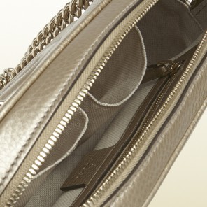 2013 Gucci soho metallic leather chain shoulder bag