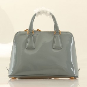 2013 PRADA Patent Leather tote bag 0838 in LakeBlue