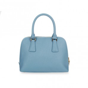 2013 Prada Saffiano Leather 33CM Two Handle Bag 0812 in Light blue