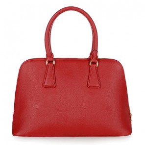 2013 Prada Saffiano Leather 33CM Two Handle Bag 0812 in Wine red