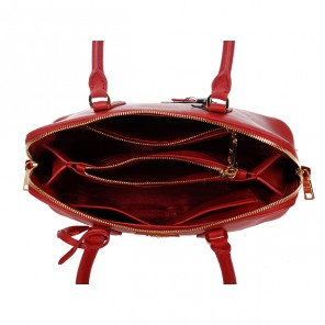 2013 Prada Saffiano Leather 33CM Two Handle Bag 0812 in Wine red