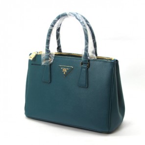 2013 Prada Saffiano Leather Tote Bag 1801 in Dark green