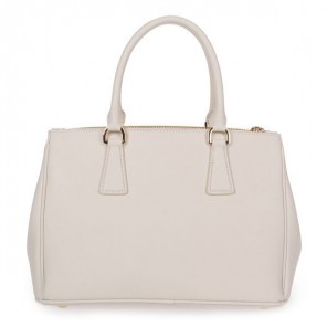 2013 Prada Saffiano Leather Tote Bag 1801 in Off White