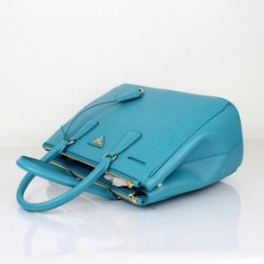 2013 Prada Saffiano Leather Tote Bag 2274 in Lake blue