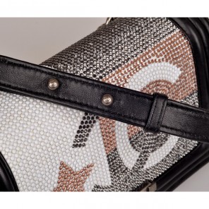 2014 Boy Chanel Dallas Flap Shoulder Bag Sheepskin A92480 Black