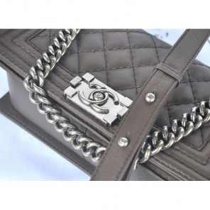 2014 Boy Chanel Flap Shoulder Bag Original Calf Leather A67086 Coffee