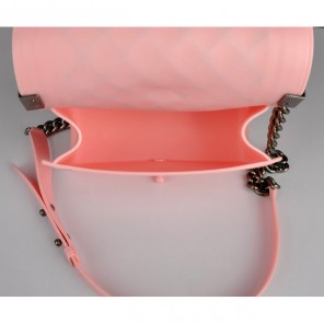 2014 Boy Chanel Flap Shoulder Bag PVC leather A67063 Pink