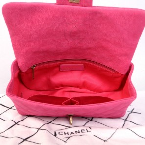 2014 Chanel Classic Cannage Pattern Nubuck Leather Top Flap Bag A67622 Rose