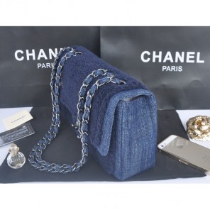 2014 Chanel Classic Flap Bag Villus A32464 Royalblue