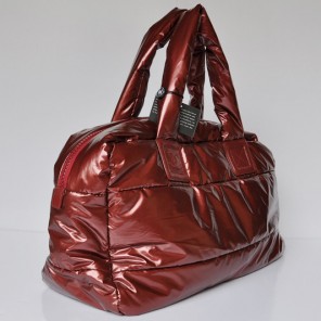 2014 Chanel Coco Cocoon Quilted Nylon Tote in Red