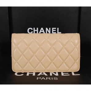 2014 Chanel Flap Shoulder Bag A2020 in Original Sheepskin Leather Apricot