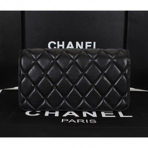 2014 Chanel Flap Shoulder Bag A2020 in Original Sheepskin Leather Black