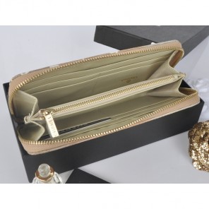 2014 Chanel Graffiti Printed Canvas Zippy Wallet A227 Beige