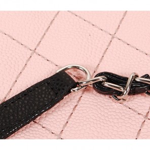 2014 Chanel Shopping Bag in Caviar leather A6869 Pink&Black