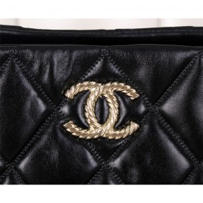 2014 Chanel Shoulder Bag Sheepskin Leather A11048 Black