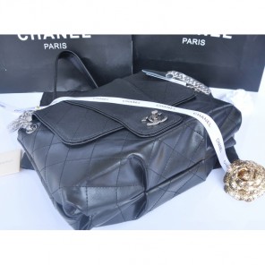 2014 Chanel Shoulder Bag in Calfskin Leather A94742 Black