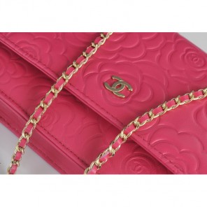 2014 Chanel WOC mini bags Original Camellia Leather A93301 Peach