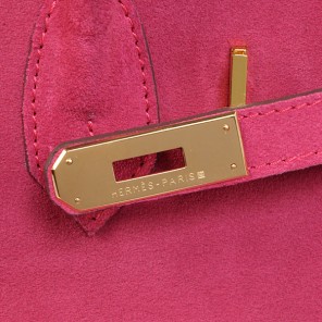 2014 Hermes Birkin 30CM Tote Bag Peach Nubuck Leather H30 Gold hardware