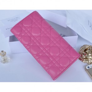 2014 Miss Dior Original leather wallet 3402 in Peach