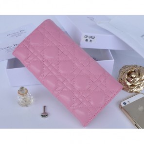 2014 Miss Dior Original leather wallet 3402 in Pink