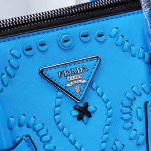 2014 Prada BN2619E Original Saffiano Leather Tote Bag in Blue