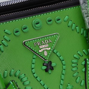 2014 Prada BN2619E Original Saffiano Leather Tote Bag in Green