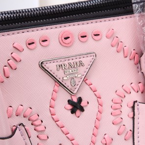 2014 Prada BN2619E Original Saffiano Leather Tote Bag in Pink