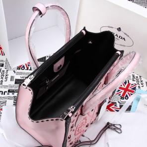 2014 Prada BN2619E Original Saffiano Leather Tote Bag in Pink