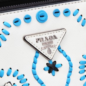 2014 Prada BN2619E Original Saffiano Leather Tote Bag in White