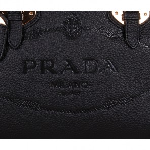 2014 Prada Calfskin Leather Tote Bag BN2645 Black