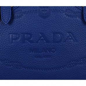 2014 Prada Calfskin Leather Tote Bag BN2645 Blue