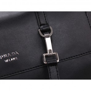2014 Prada Calfskin Leather Tote Bag BN2789 Black