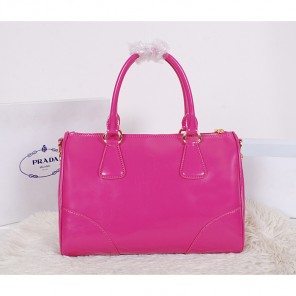2014 Prada Iridescent Leather Boston Bag BN2318 Rose