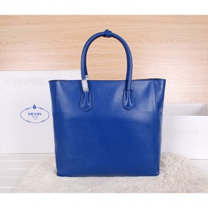 2014 Prada Original Leather Tote Bag BN2773 Blue