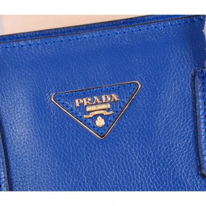 2014 Prada Original Leather Tote Bag BN2773 Blue