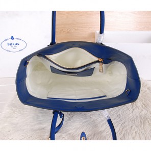 2014 Prada Original Leather Tote Bag BN2773 Blue