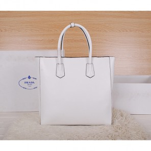 2014 Prada Original Leather Tote Bag BN2773 White