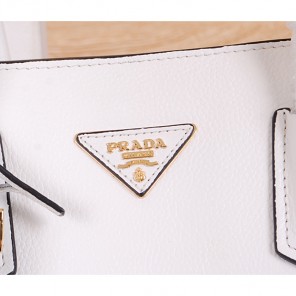 2014 Prada Original Leather Tote Bag BN2773 White