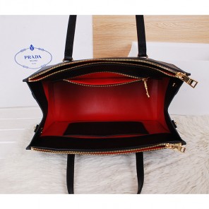 2014 Prada Saffiano Cuir Leather Tote BN2760 in Black