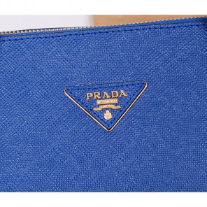 2014 Prada Saffiano Cuir Leather Tote BN2760 in Blue