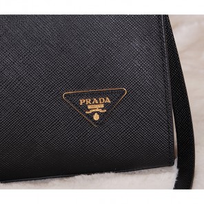 2014 Prada Saffiano Cuir Leather Tote Bag BN2788 Black