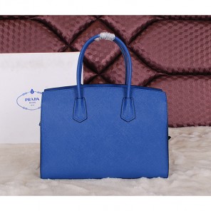 2014 Prada Saffiano Cuir Leather Tote Bag BN2788 Blue