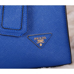 2014 Prada Saffiano Cuir Leather Tote Bag BN2788 Blue