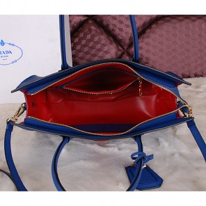 2014 Prada Saffiano Cuir Leather Tote Bag BN2788 Blue