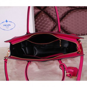 2014 Prada Saffiano Cuir Leather Tote Bag BN2788 Rose