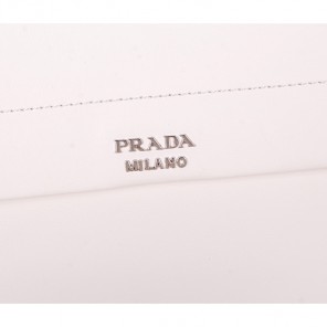 2014 Prada Smooth Leather Tote Bags BN2796 White