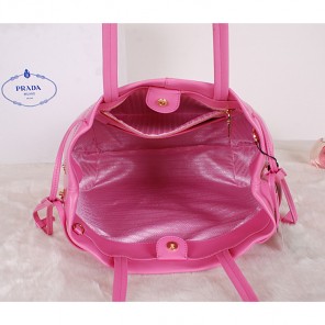 2014 Prada Soft Calf Leather Tote Bag BR5104 Pink